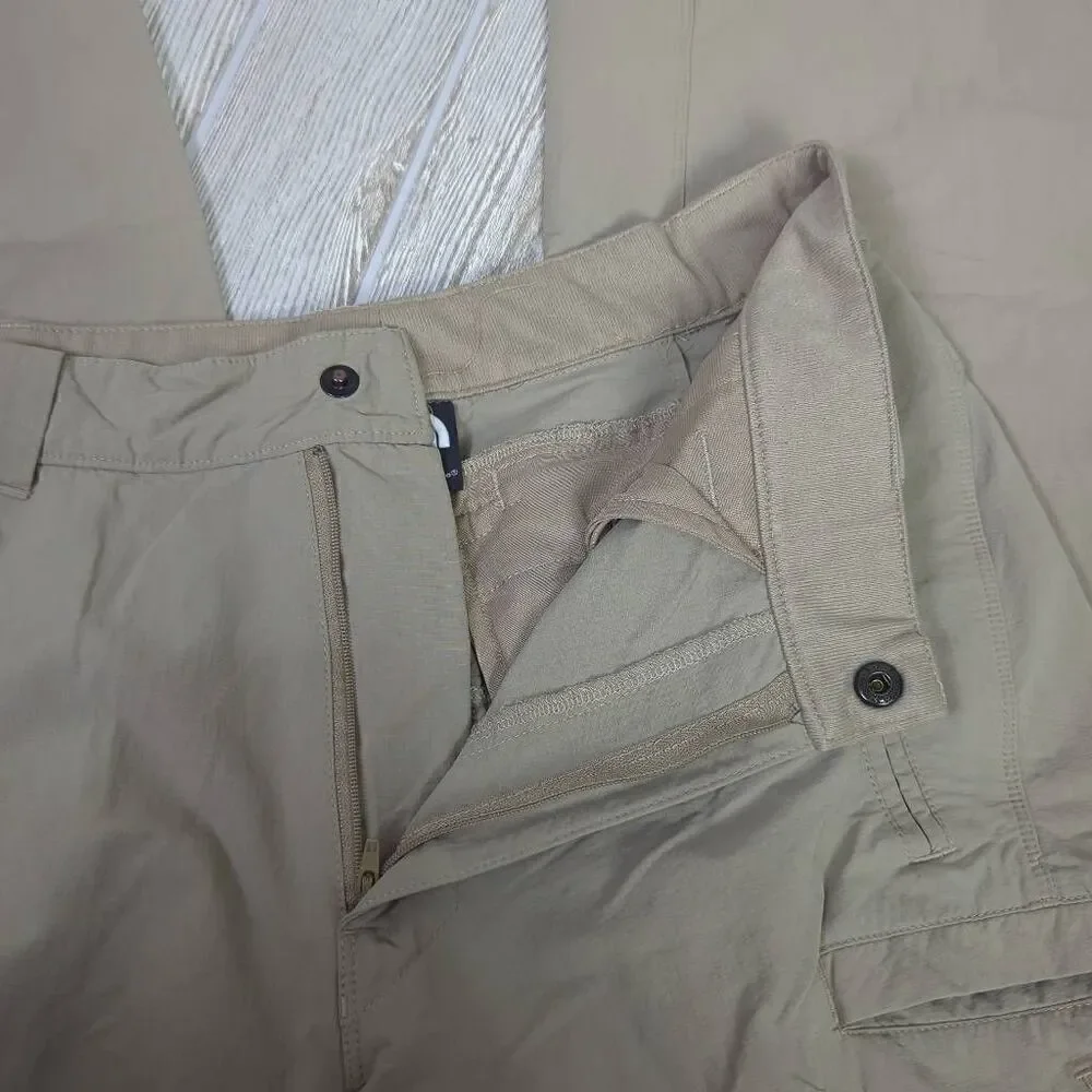 The North Face Men’s 30 Tan Khaki Cargo Hiking Outdoor Pants Stow Pocket